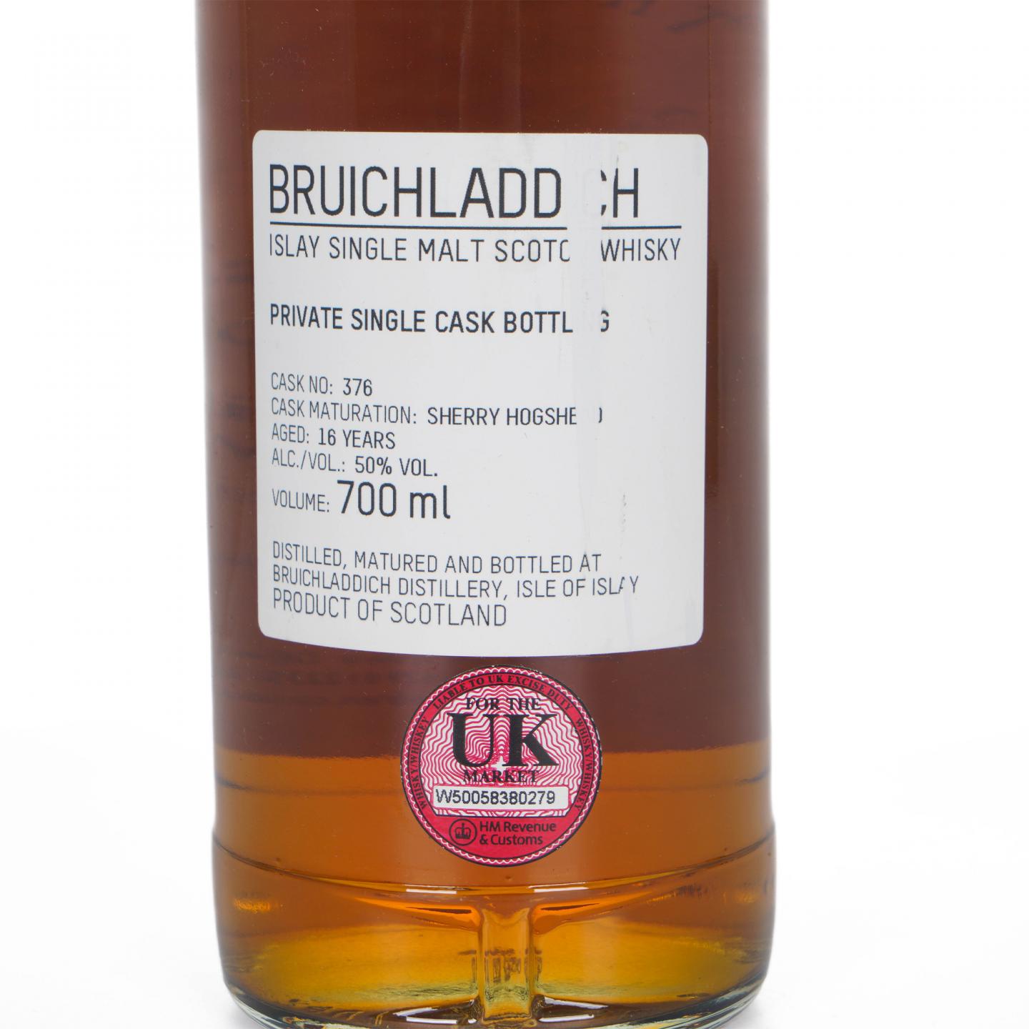 Bruichladdich 布赫拉迪 16年 私人单桶#376 雪莉桶