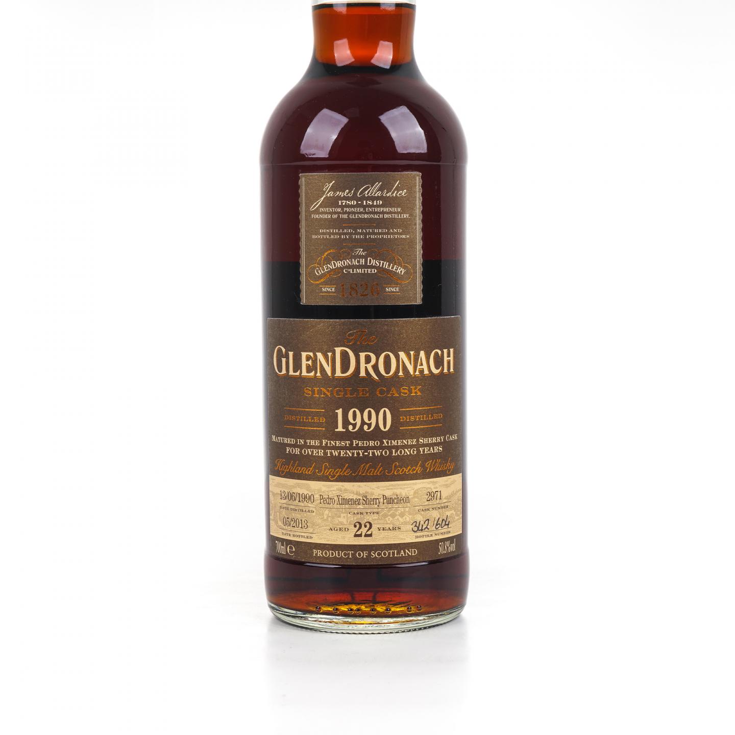 Glendronach 格兰多纳 22年 1990-2013 雪莉单桶#2971