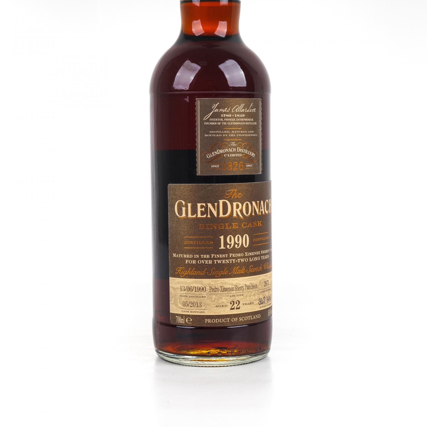 Glendronach 格兰多纳 22年 1990-2013 雪莉单桶#2971