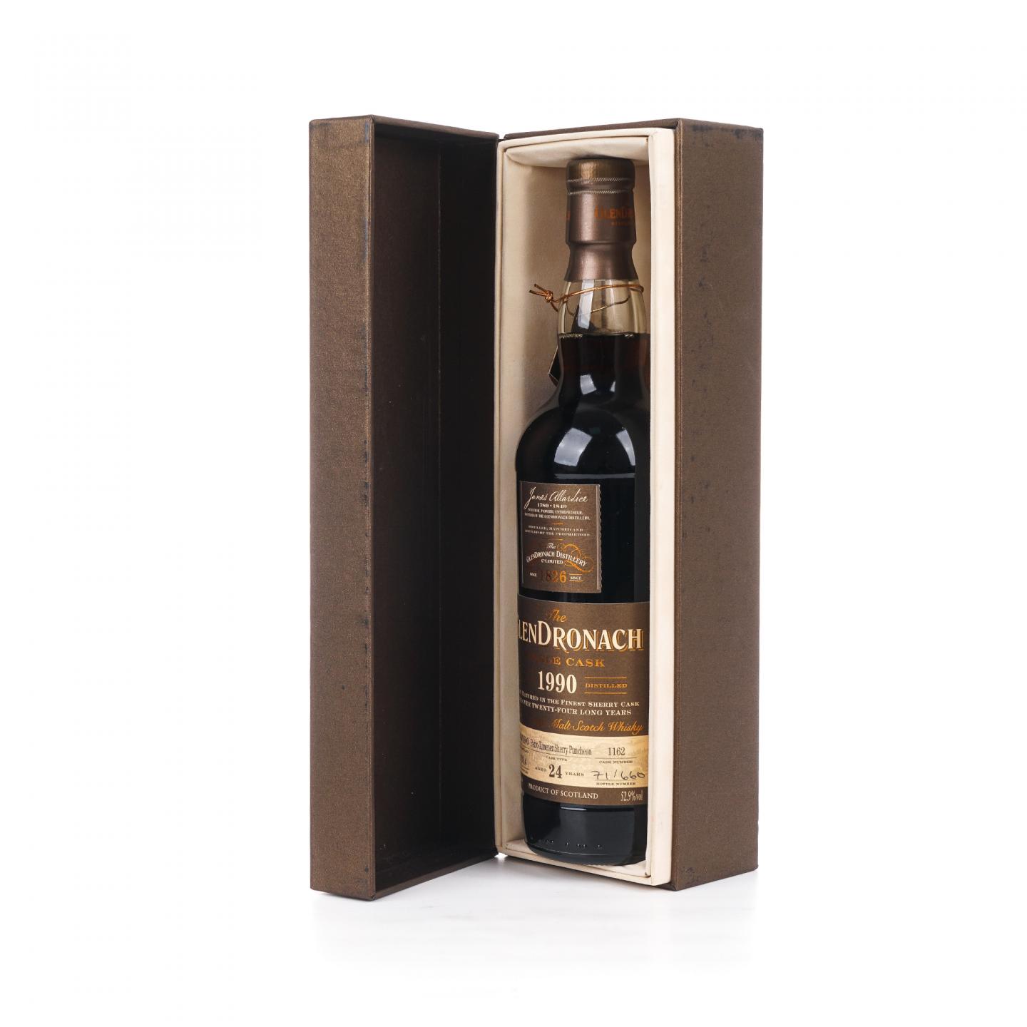 Glendronach 格兰多纳 24年 1990-2014 雪莉单桶#1162 52.9%