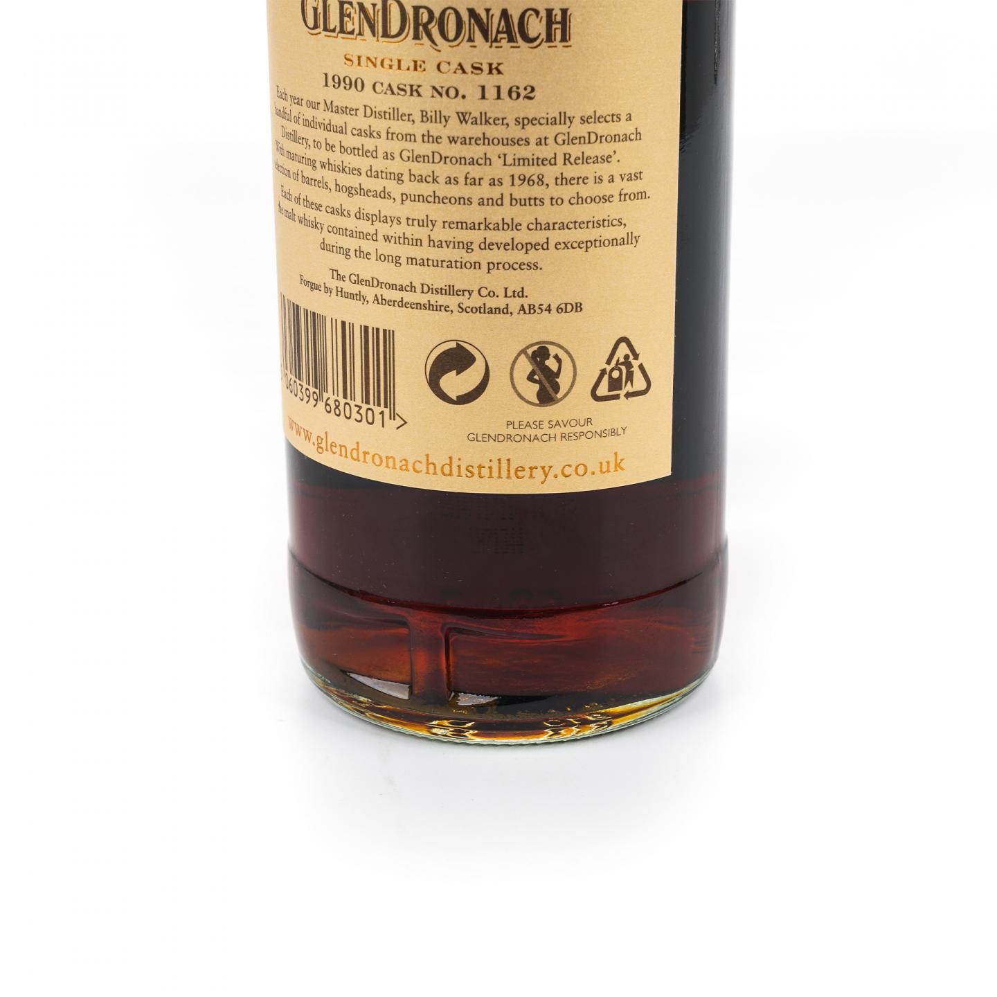 Glendronach 格兰多纳 24年 1990-2014 雪莉单桶#1162 52.9%