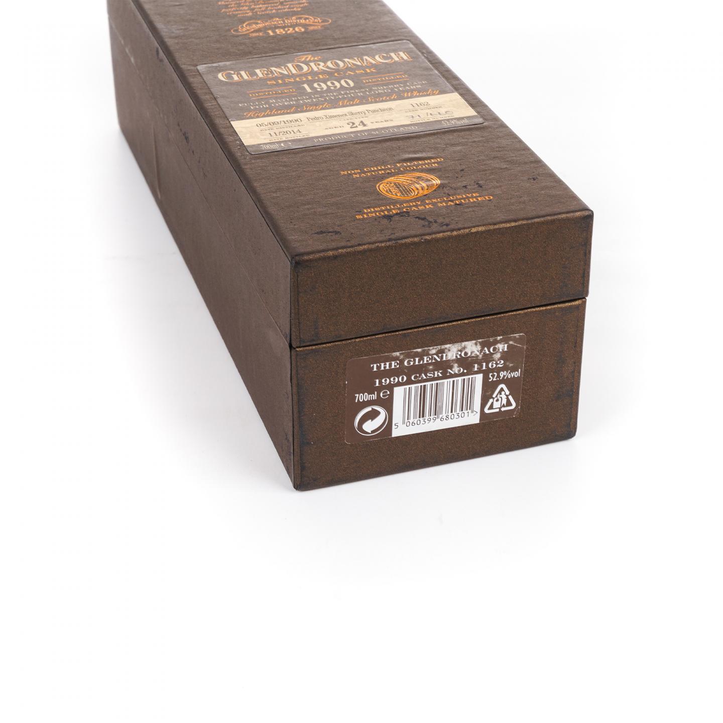 Glendronach 格兰多纳 24年 1990-2014 雪莉单桶#1162 52.9%