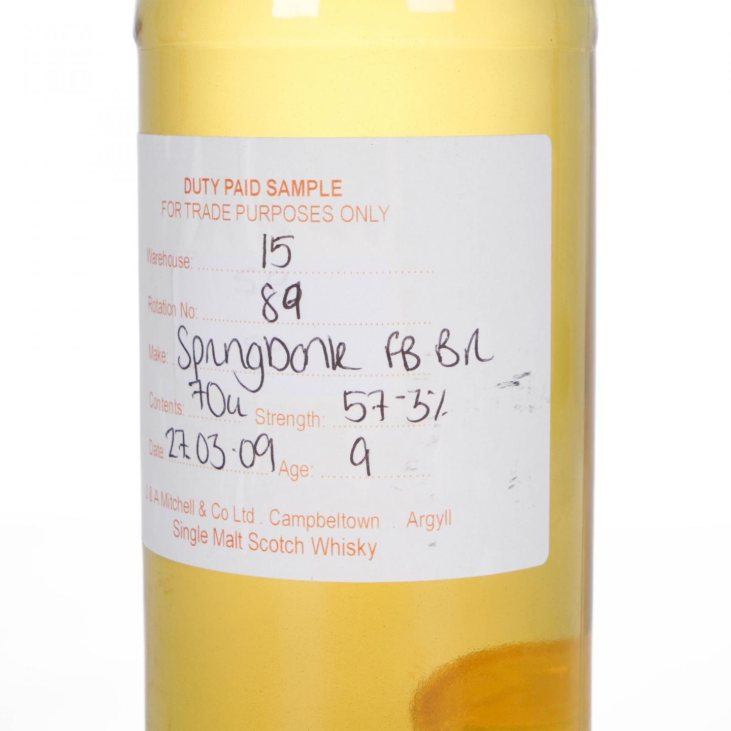 Springbank 云顶 9年 2009 完税瓶 波本桶