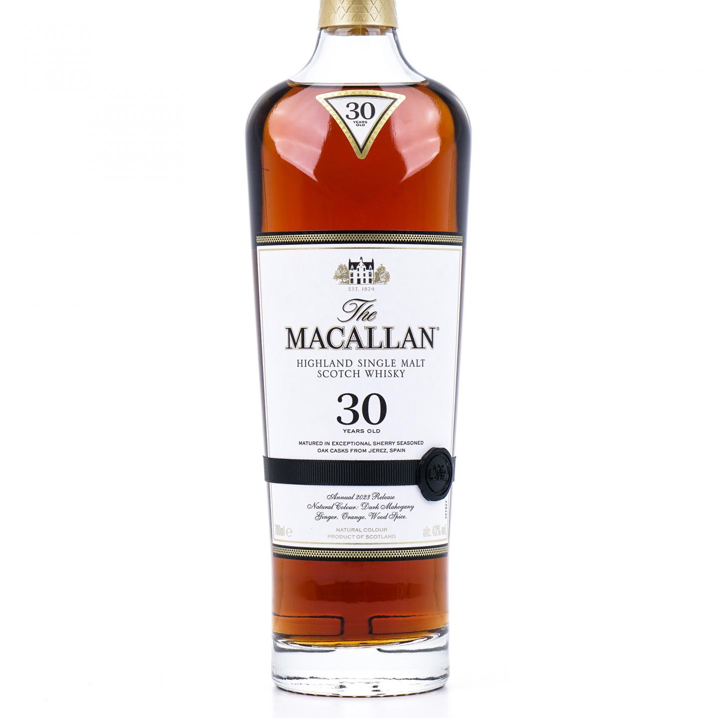 【附X光图】Macallan 麦卡伦 30年 2023 黑腰带 雪莉桶 木礼盒