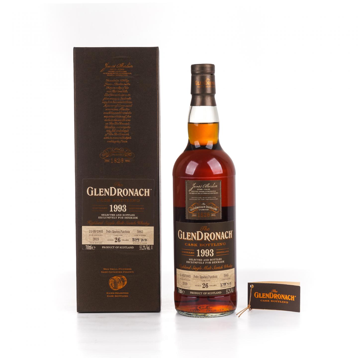 Glendronach 格兰多纳 26年 1993-2019 丹麦限定 雪莉桶#5965