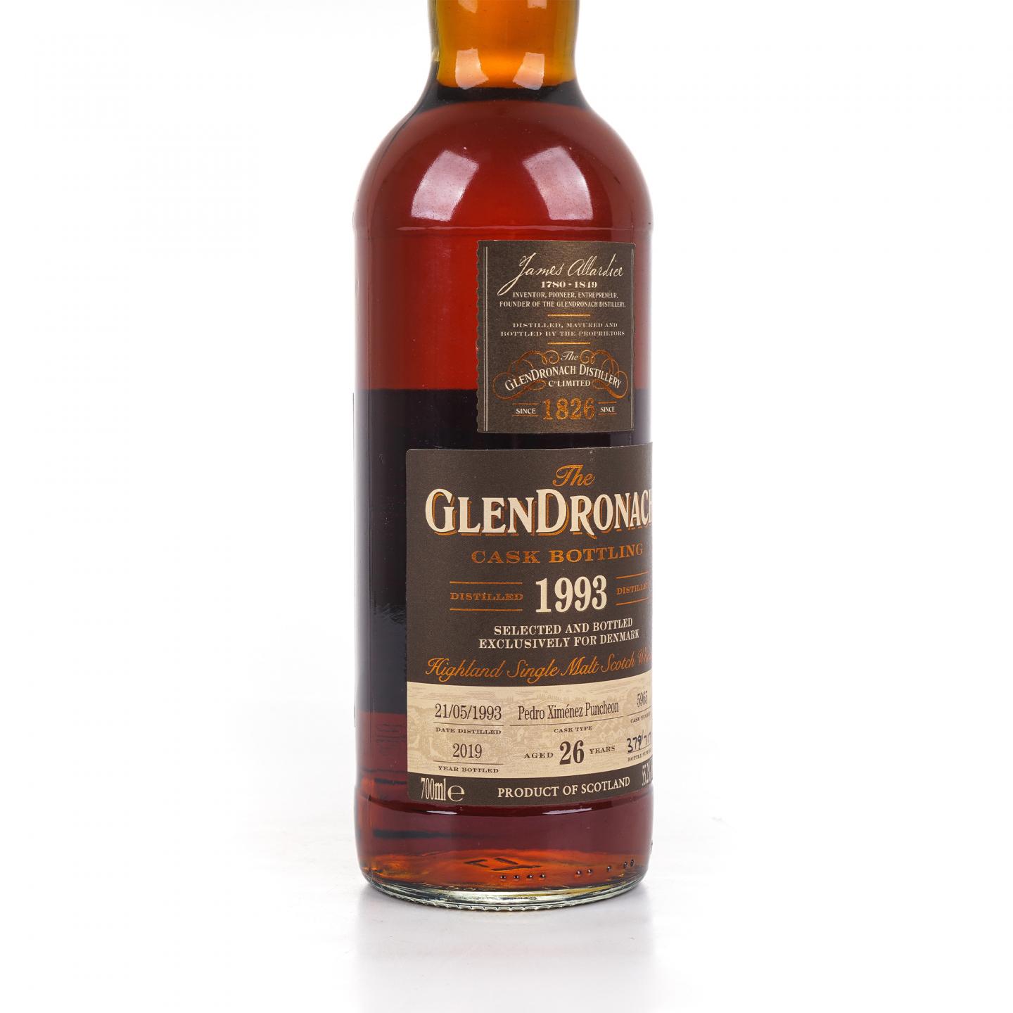 Glendronach 格兰多纳 26年 1993-2019 丹麦限定 雪莉桶#5965