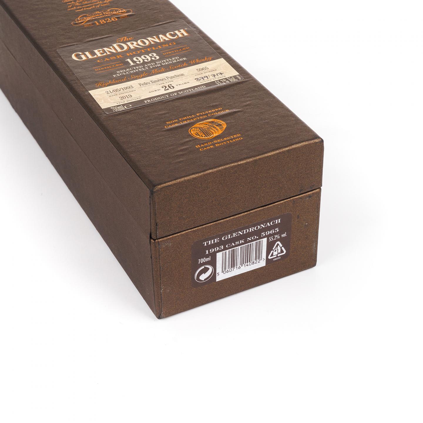 Glendronach 格兰多纳 26年 1993-2019 丹麦限定 雪莉桶#5965