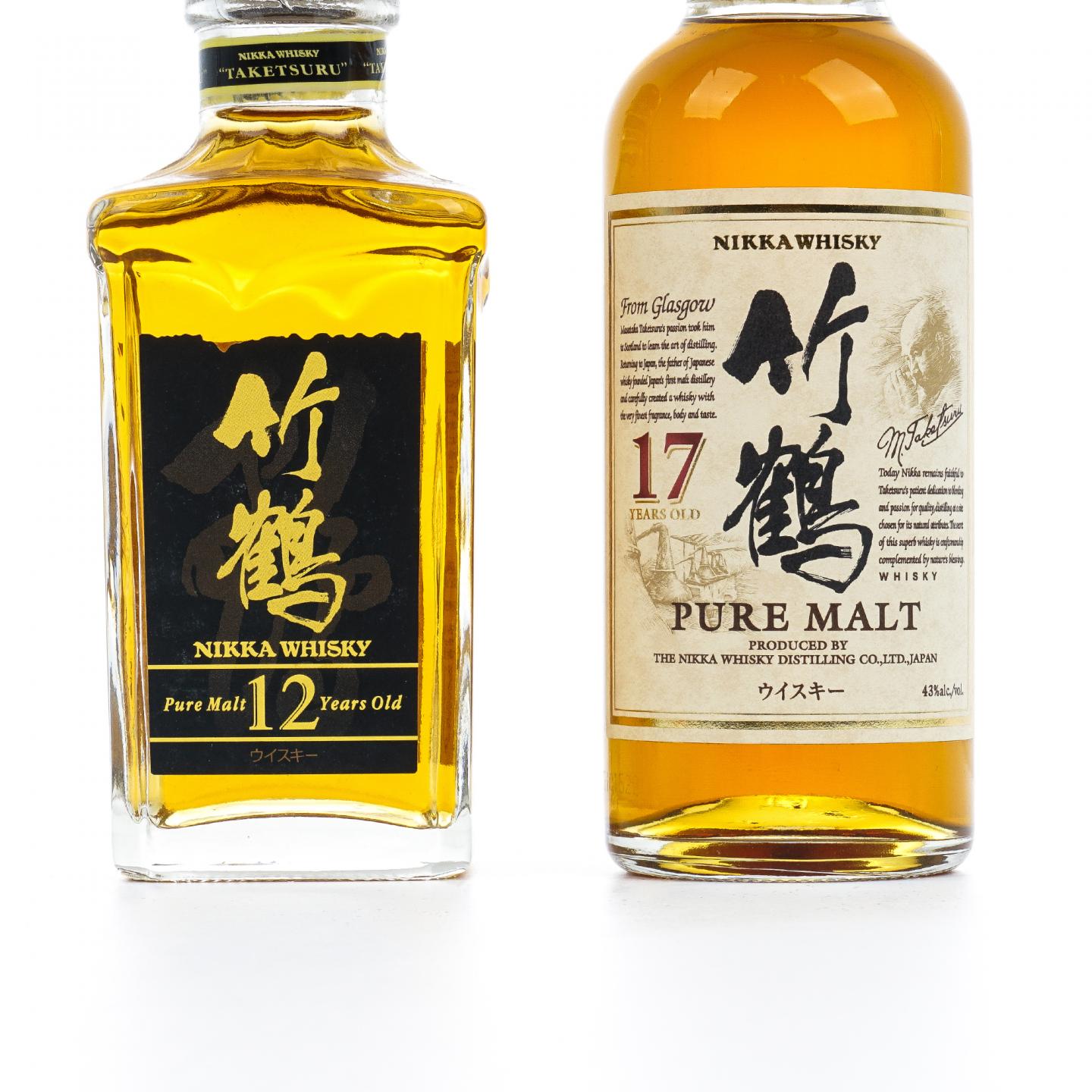 【酒版】竹鹤 12年/17年 180ml 2支组