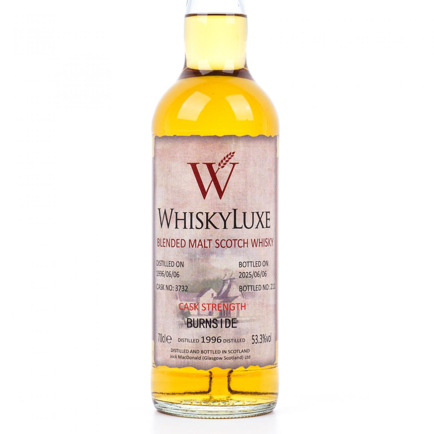 Burnside 29年 1996-2025 百富汤匙桶#3732 Whiskyluxe 桶强