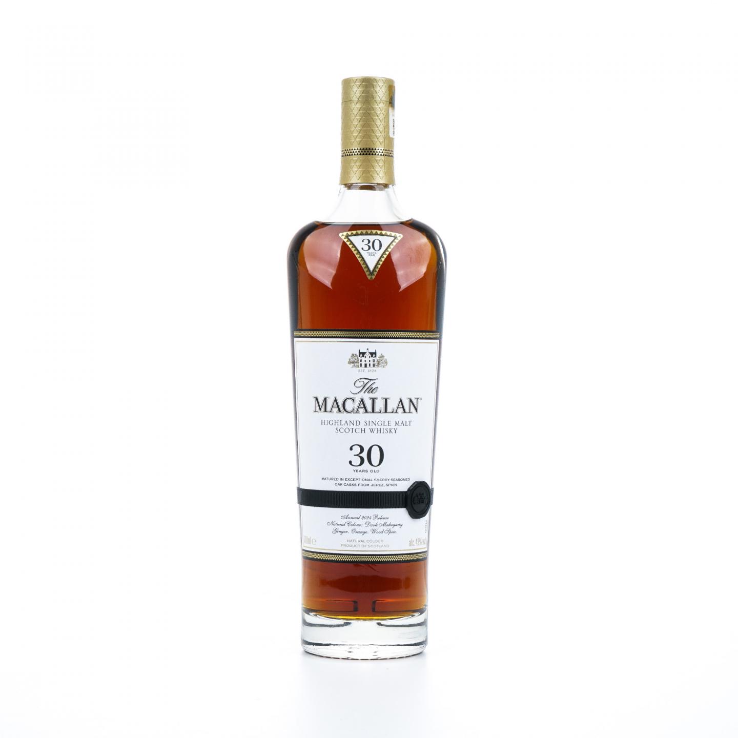 【附X光图】Macallan 麦卡伦 30年 2024 雪莉桶 黑腰带 木盒