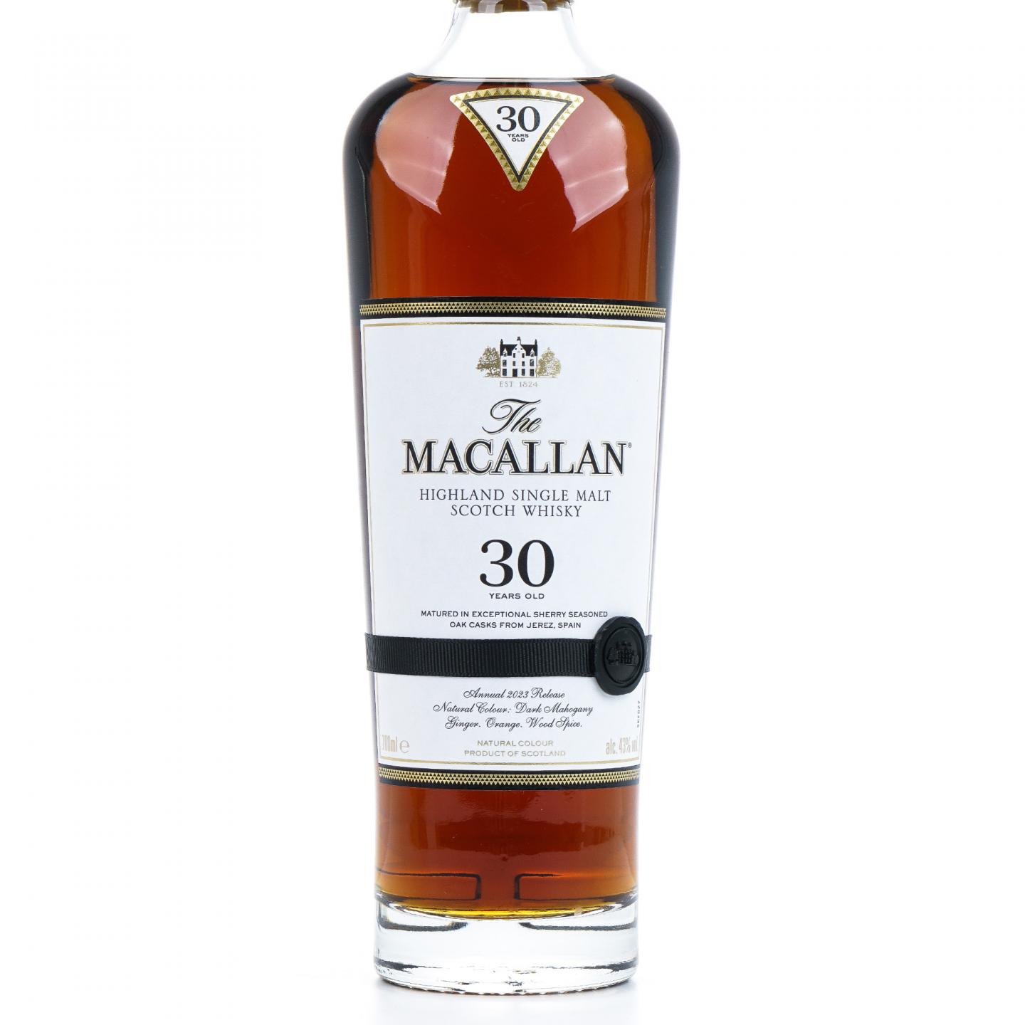 【附X光图】Macallan 麦卡伦 30年 2023 黑腰带 雪莉桶 木礼盒