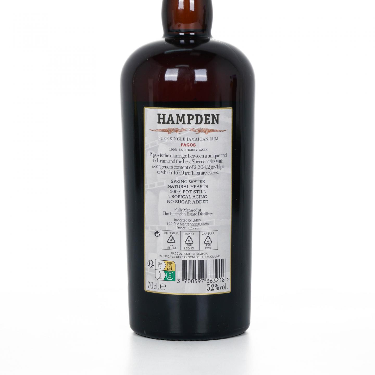 Hampden Estate 汉普登庄园 Pagos 雪莉桶 牙买加朗姆酒 52%