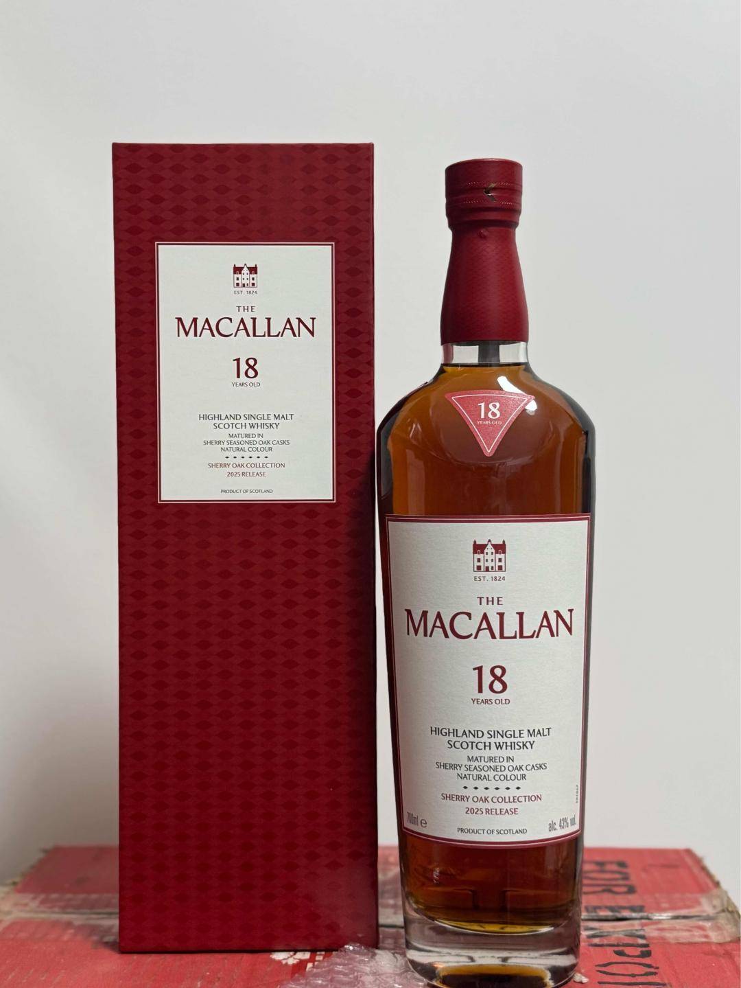 麦卡伦18年单桶 2025年最新版 送礼很喜庆