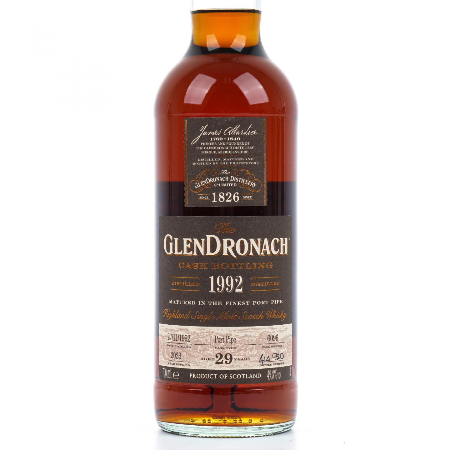 Glendronach 格兰多纳 29年 1992-2023 单桶#6096 700ML