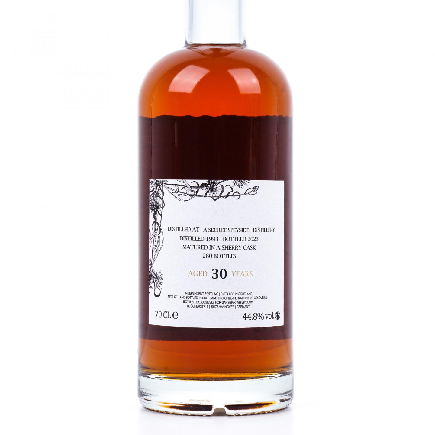 秘密斯佩塞 30年 1993-2023 雪莉桶 Sansibar 调和麦芽