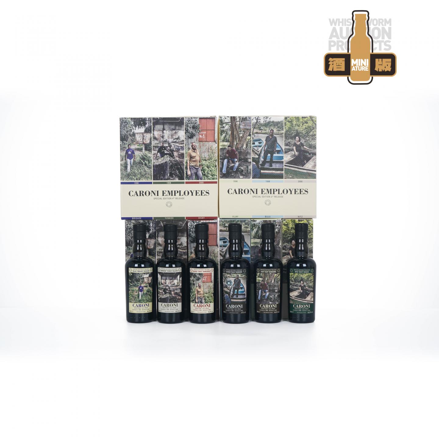 【酒版】Caroni 员工系列 朗姆酒第三/四版200ml*6瓶组