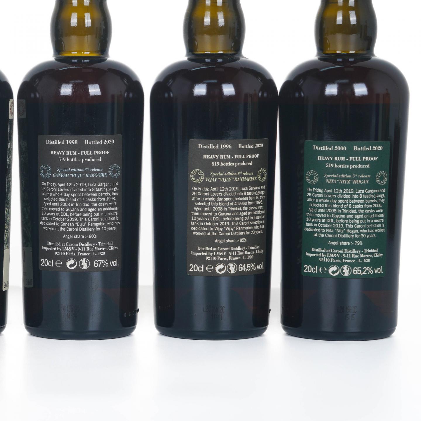 【酒版】Caroni 员工系列 朗姆酒第三/四版200ml*6瓶组