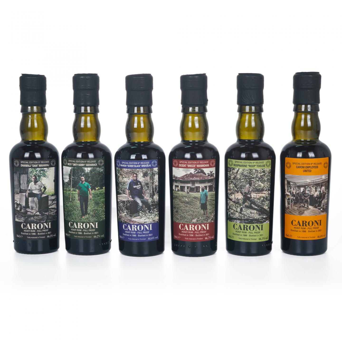 【酒版】Caroni 员工系列 朗姆酒第五/六版 100ml*6瓶组