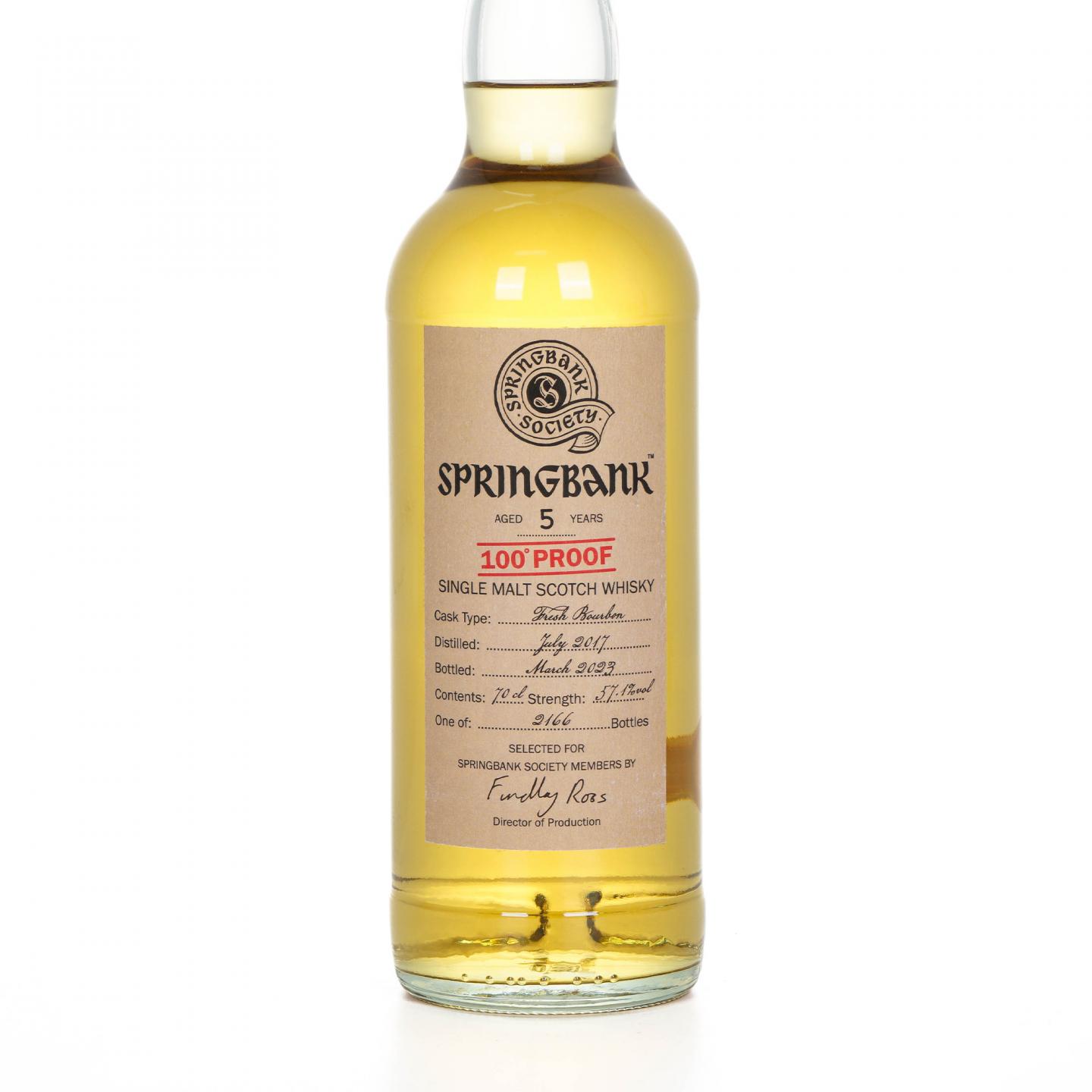 Springbank 云顶 5年 2017-2023 100° PROOF 云顶协会