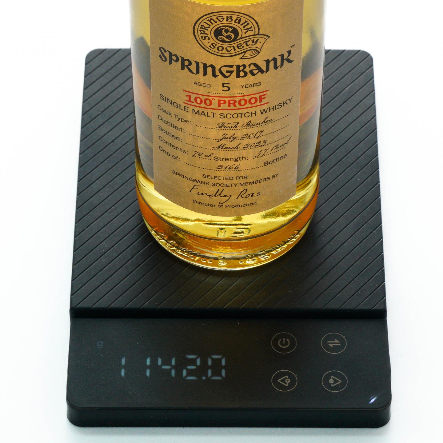 Springbank 云顶 5年 2017-2023 100° PROOF 云顶协会