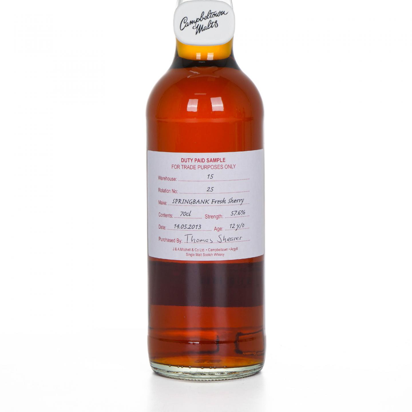 Springbank 云顶 12年 2013 完税瓶