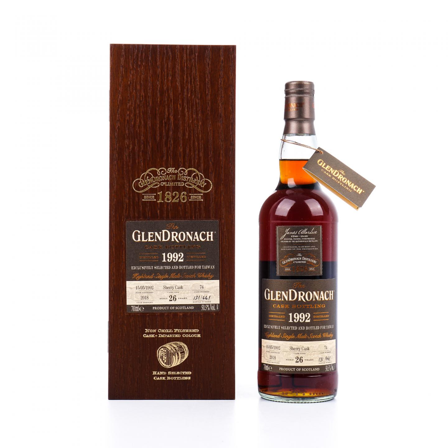 Glendronach 格兰多纳 26年 1992-2018 雪莉单桶#74