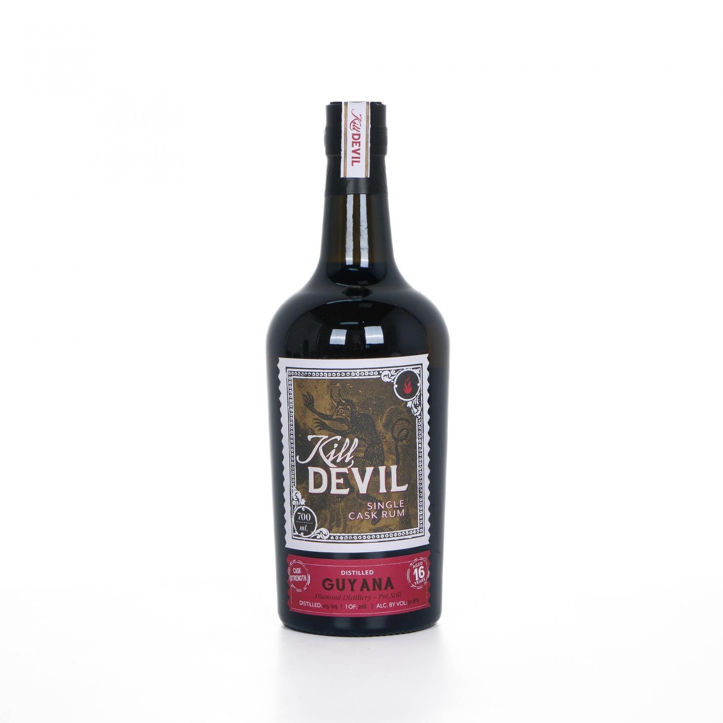 Guyana 钻石 16年 2005 Kill Devil 单桶朗姆酒 桶强 51.8%Vol.