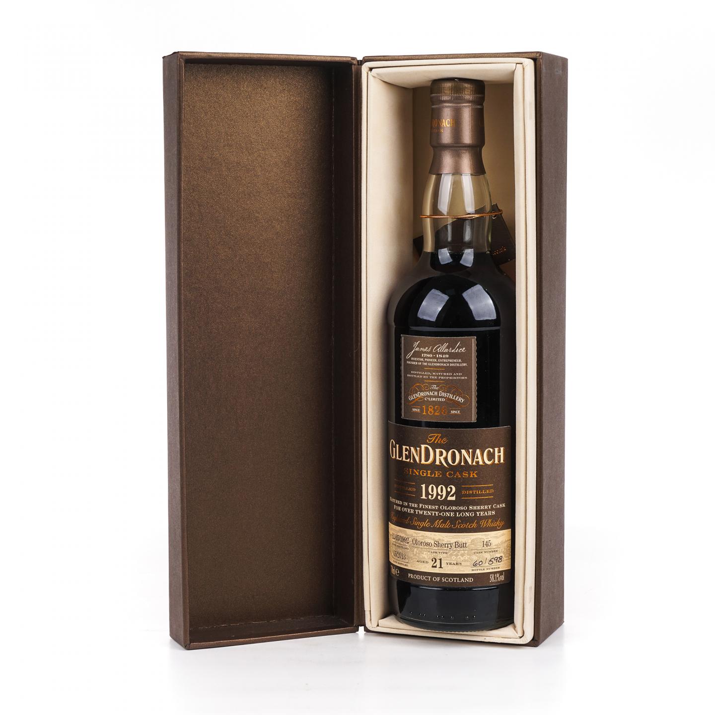 Glendronach 格兰多纳 21年 1992-2013 雪莉单桶#145