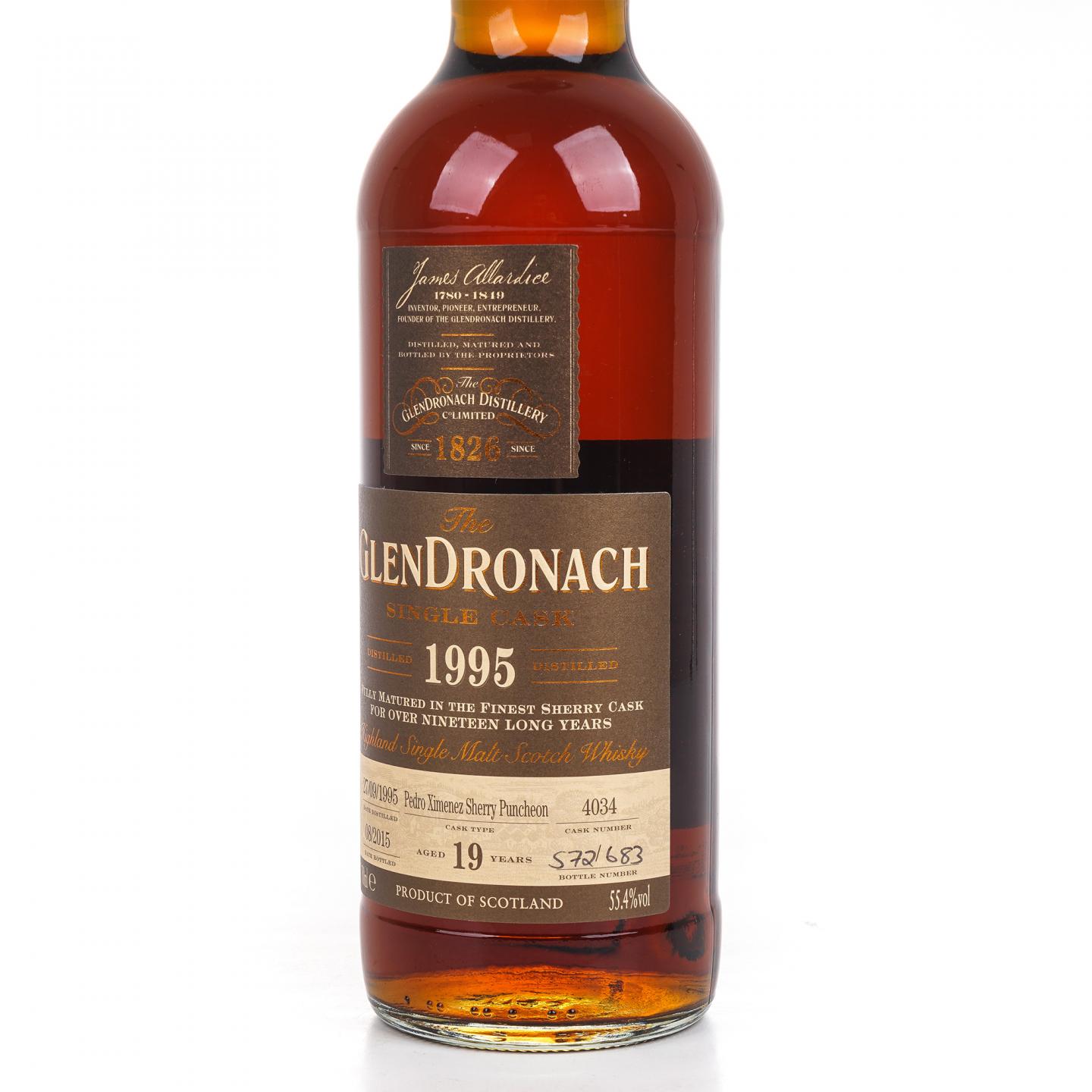 Glendronach 格兰多纳 19年 1995-2015 雪莉单桶#4034