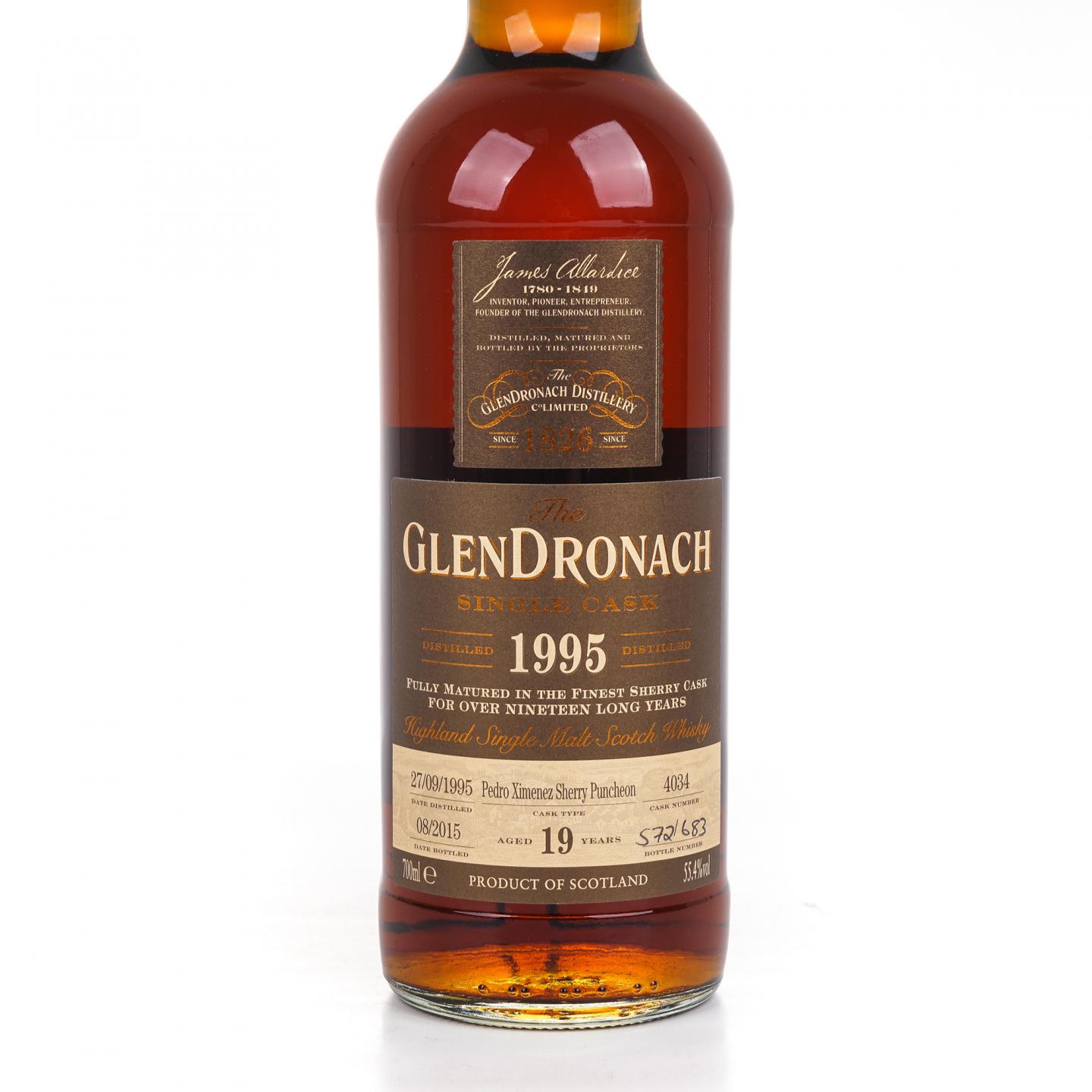 Glendronach 格兰多纳 19年 1995-2015 雪莉单桶#4034