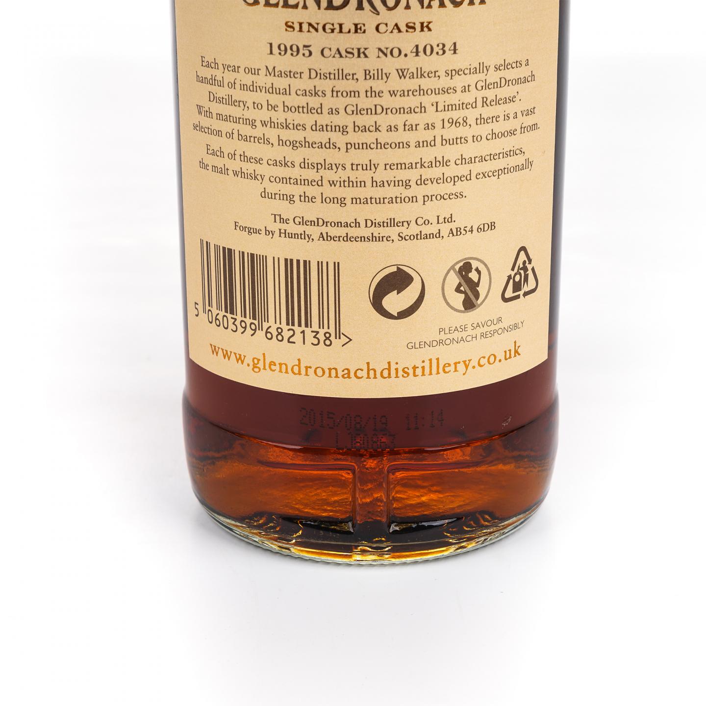 Glendronach 格兰多纳 19年 1995-2015 雪莉单桶#4034