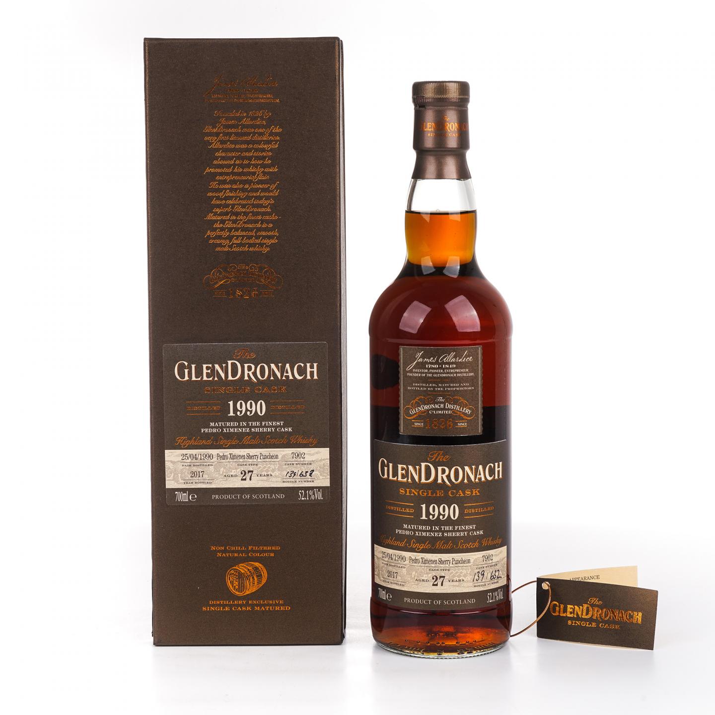 Glendronach 格兰多纳 27年 1990-2017 雪莉单桶#7902
