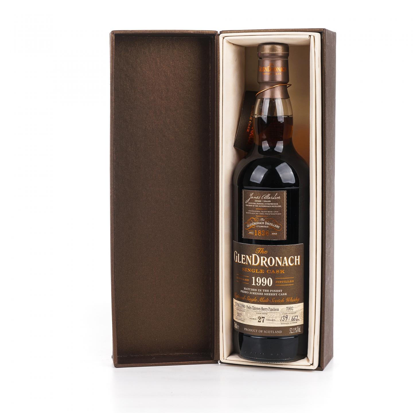 Glendronach 格兰多纳 27年 1990-2017 雪莉单桶#7902