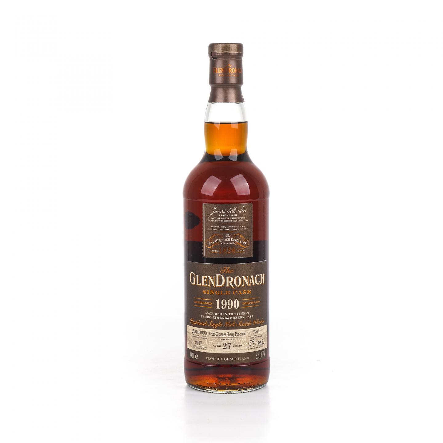 Glendronach 格兰多纳 27年 1990-2017 雪莉单桶#7902