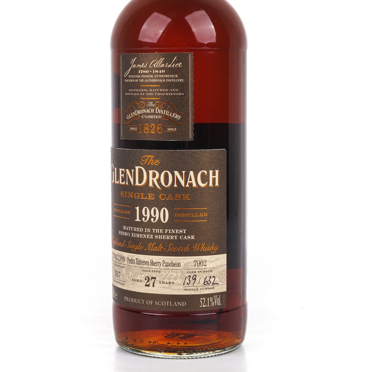 Glendronach 格兰多纳 27年 1990-2017 雪莉单桶#7902