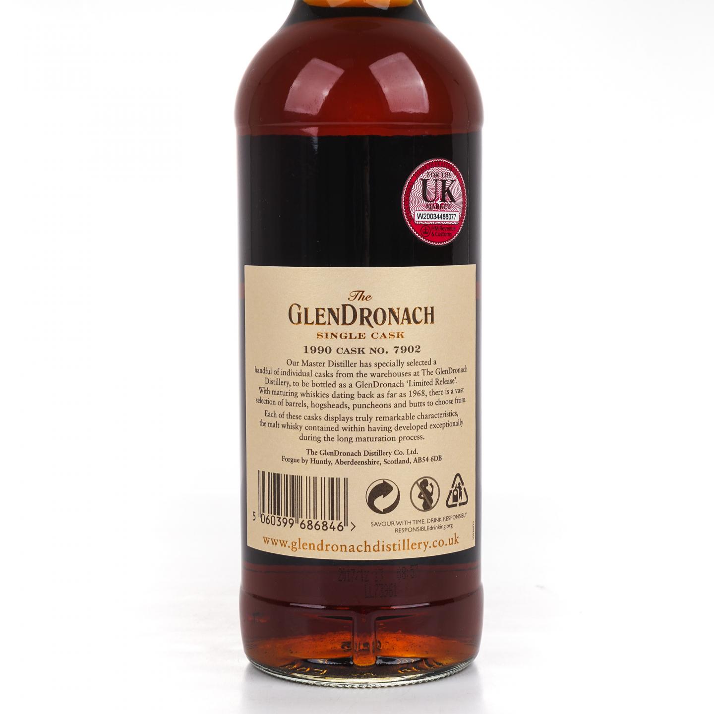Glendronach 格兰多纳 27年 1990-2017 雪莉单桶#7902