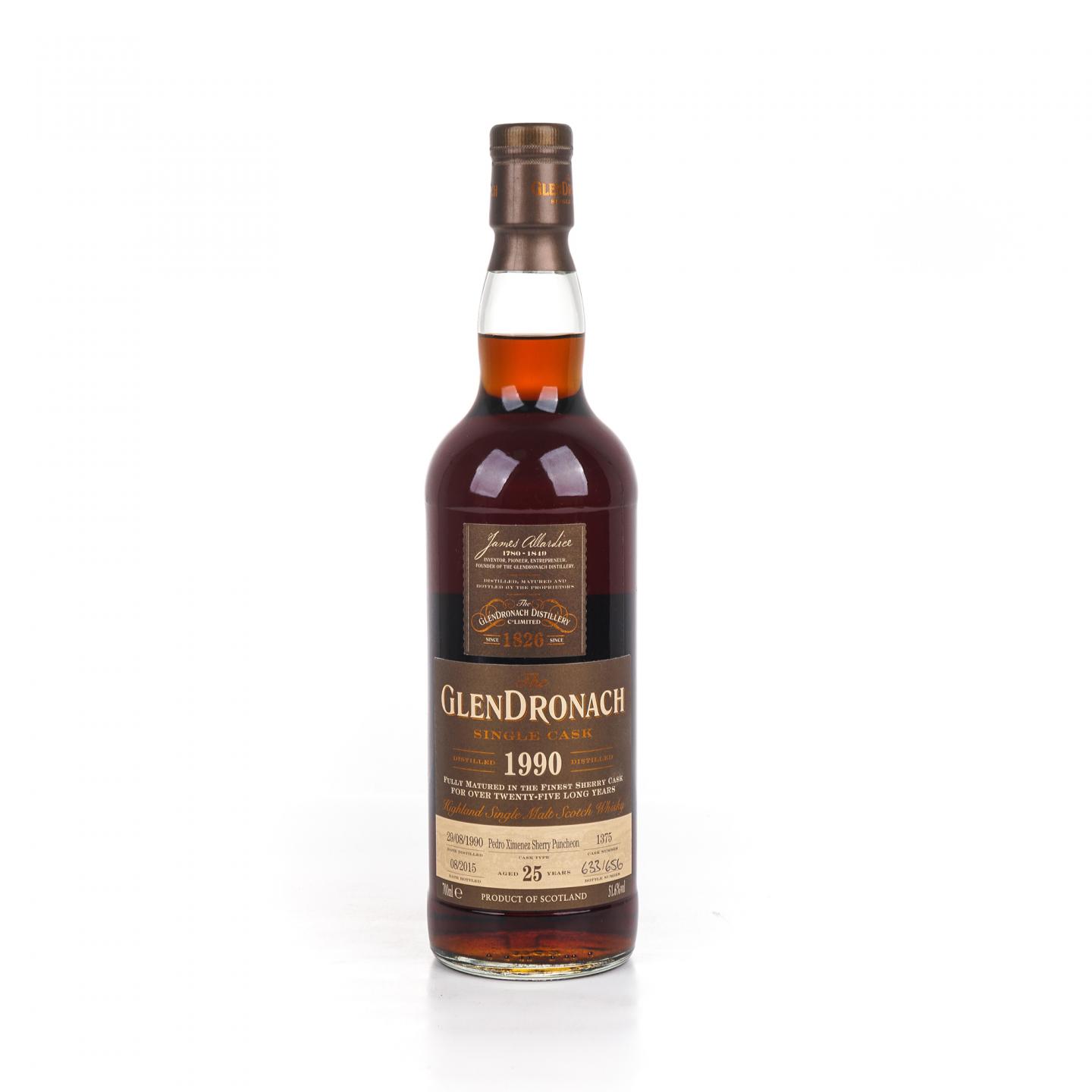 Glendronach 格兰多纳 25年 1990-2015 雪莉桶#1375