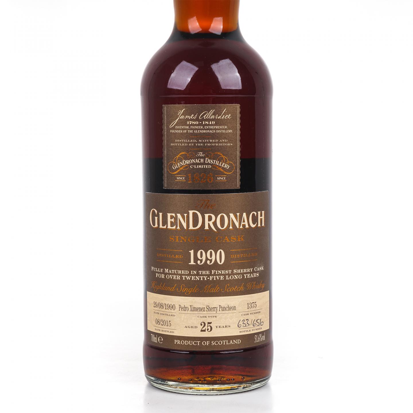 Glendronach 格兰多纳 25年 1990-2015 雪莉桶#1375