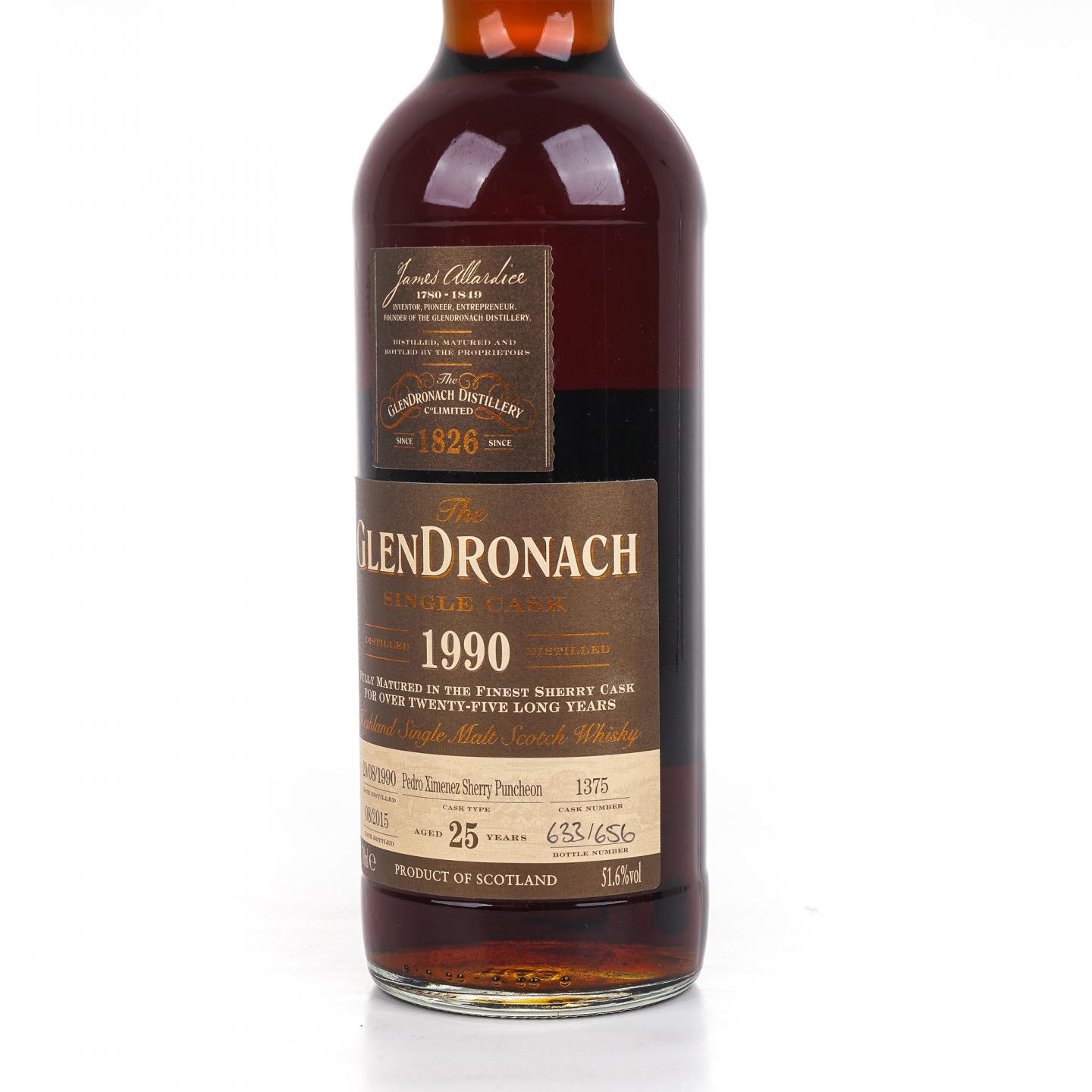 Glendronach 格兰多纳 25年 1990-2015 雪莉桶#1375