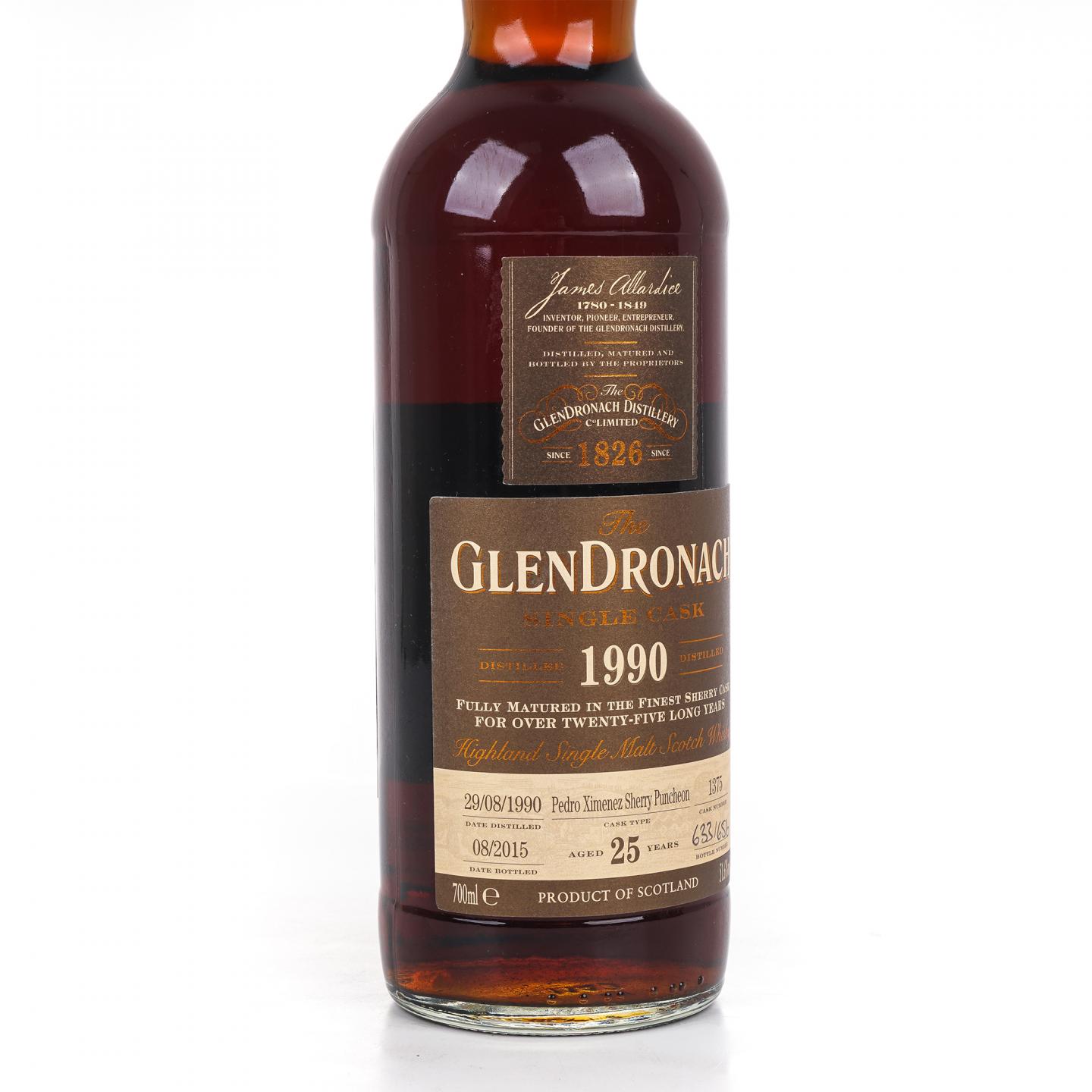 Glendronach 格兰多纳 25年 1990-2015 雪莉桶#1375