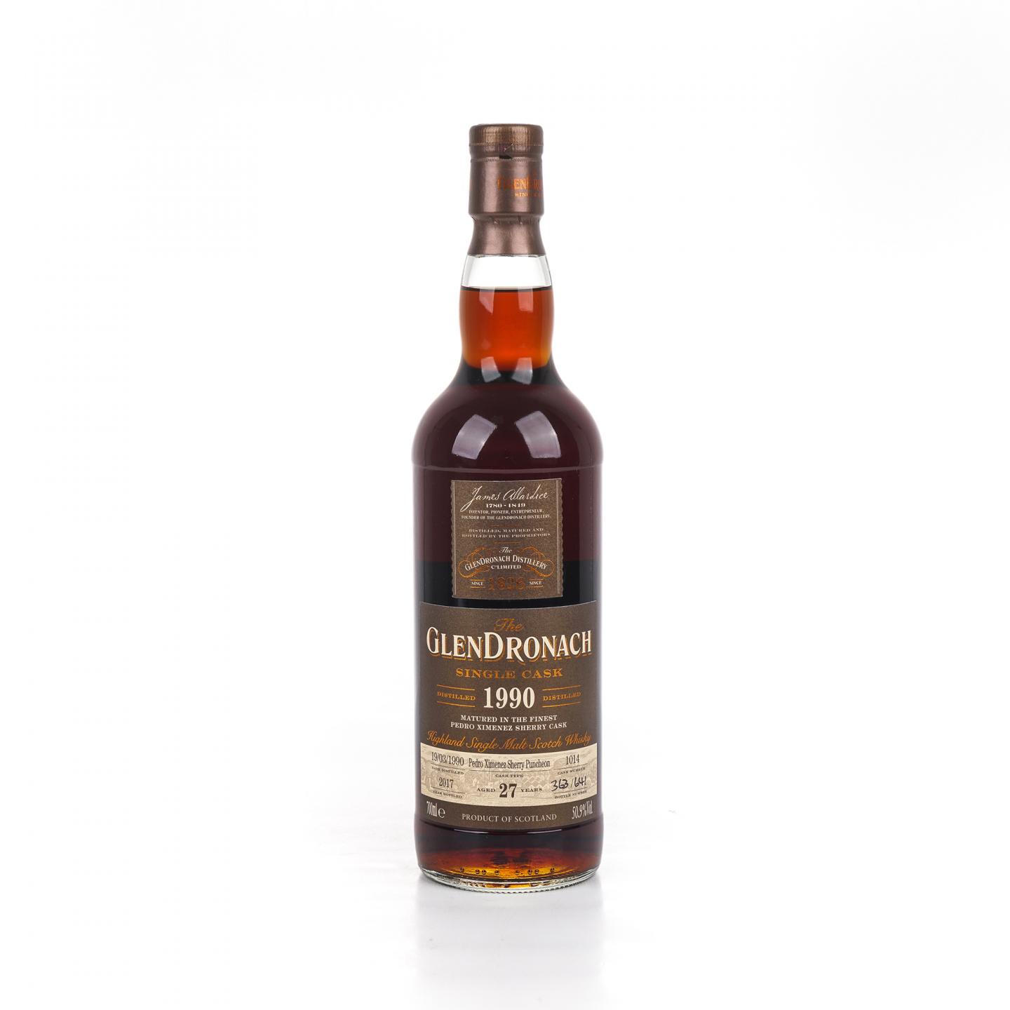 Glendronach 格兰多纳 27年 1990-2017 雪莉桶#1014