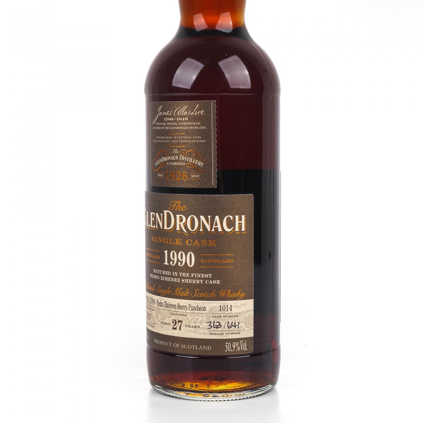 Glendronach 格兰多纳 27年 1990-2017 雪莉桶#1014