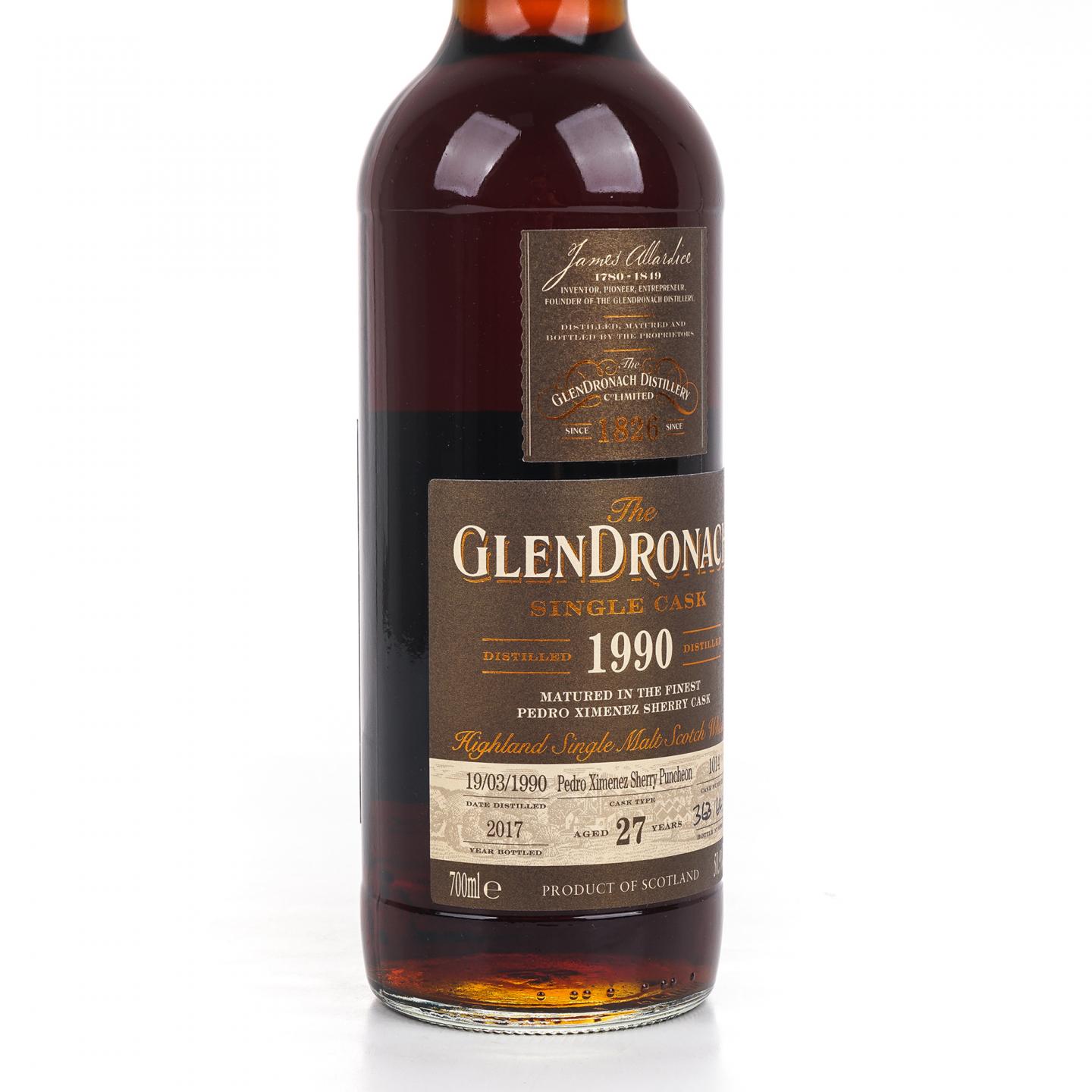 Glendronach 格兰多纳 27年 1990-2017 雪莉桶#1014