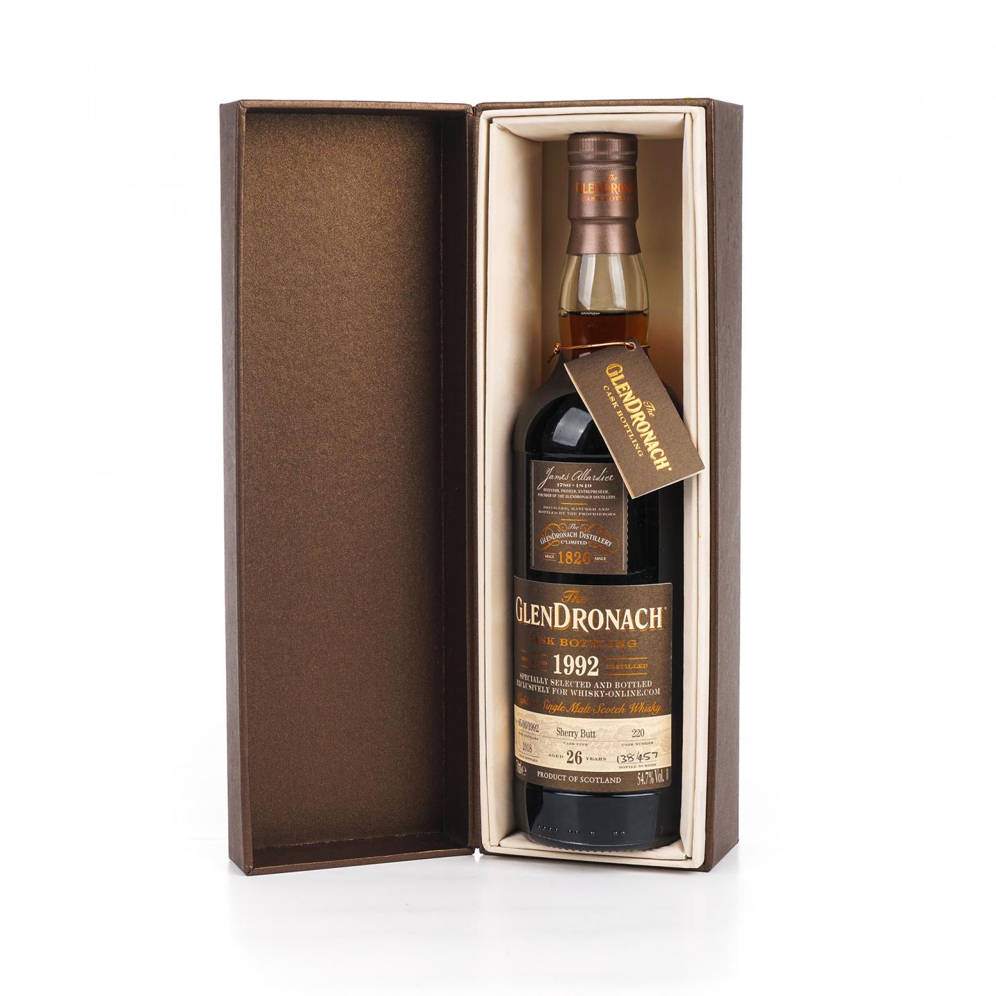 Glendronach 格兰多纳 26年 1992-2018 雪莉桶#220