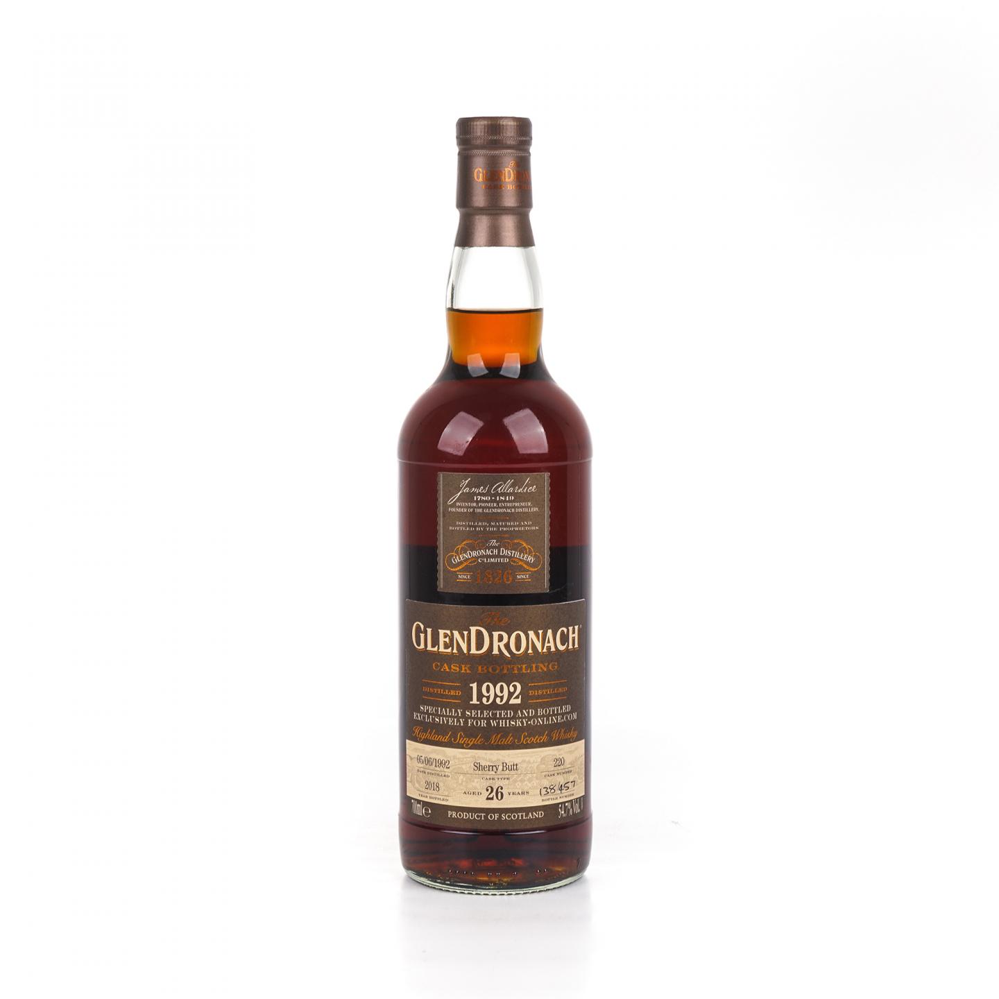 Glendronach 格兰多纳 26年 1992-2018 雪莉桶#220