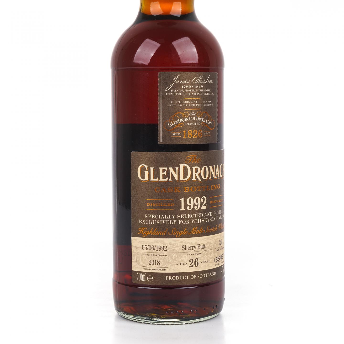 Glendronach 格兰多纳 26年 1992-2018 雪莉桶#220