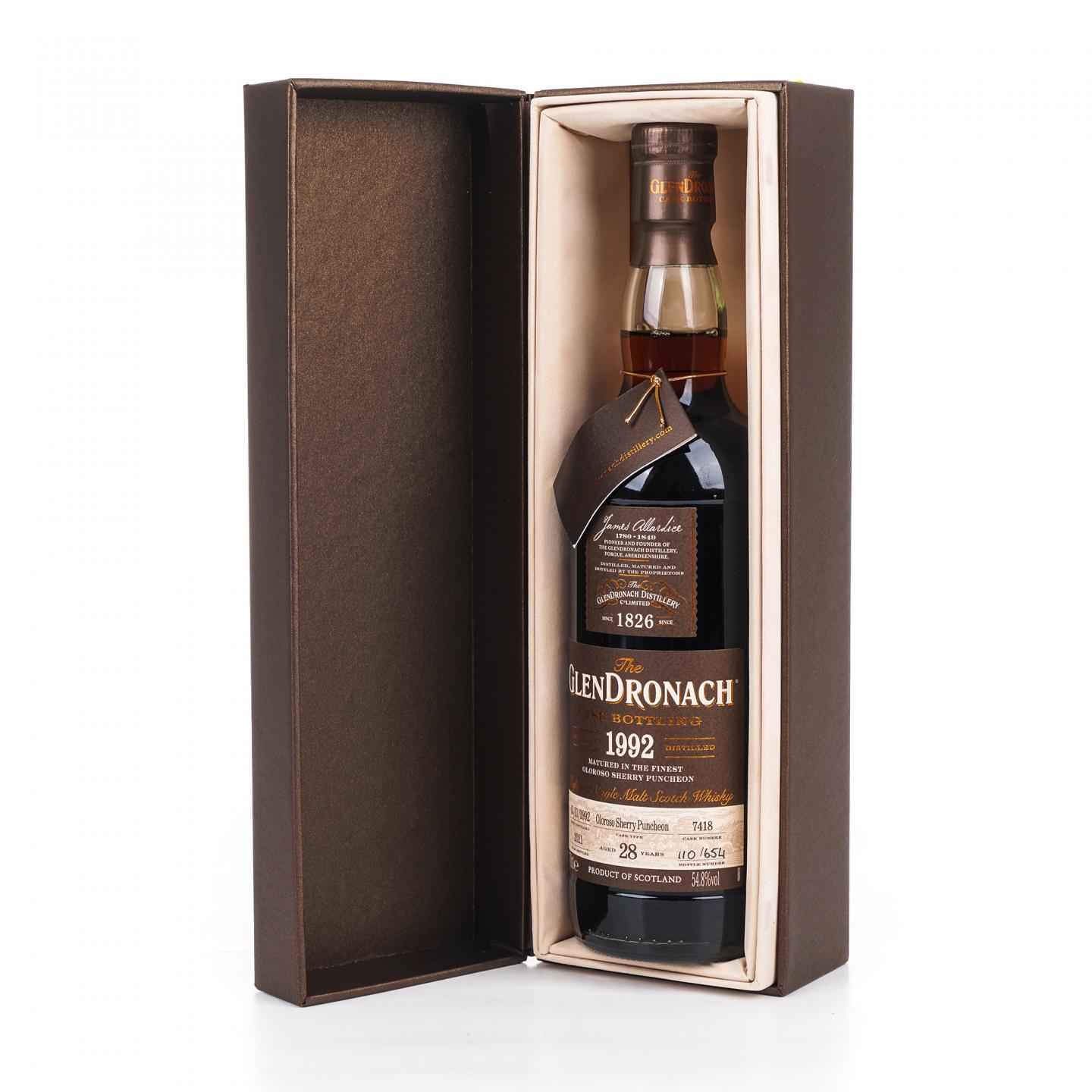 Glendronach 格兰多纳 28年 1992-2021 雪莉桶#7418