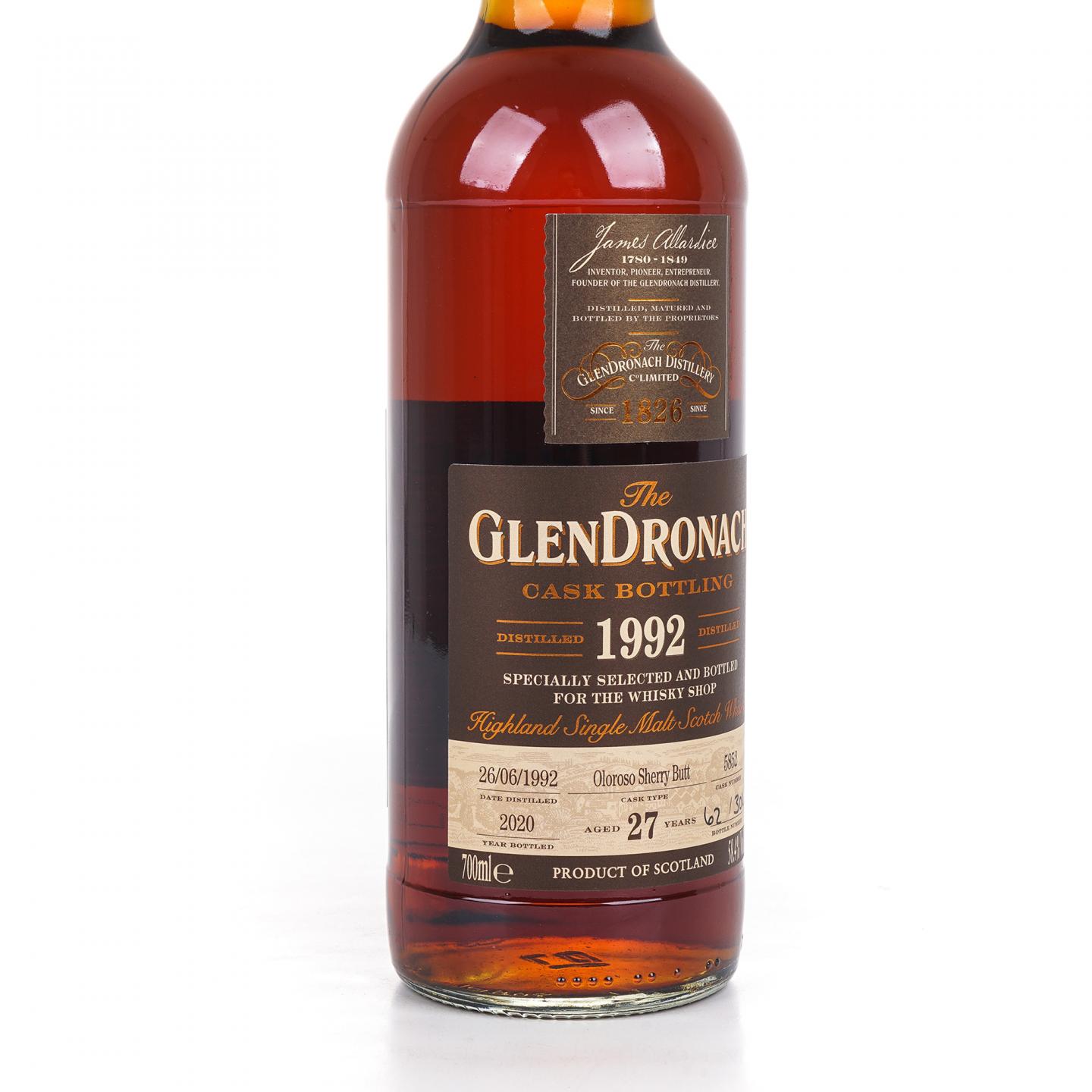Glendronach 格兰多纳 27年 1992-2020 雪莉桶#5852