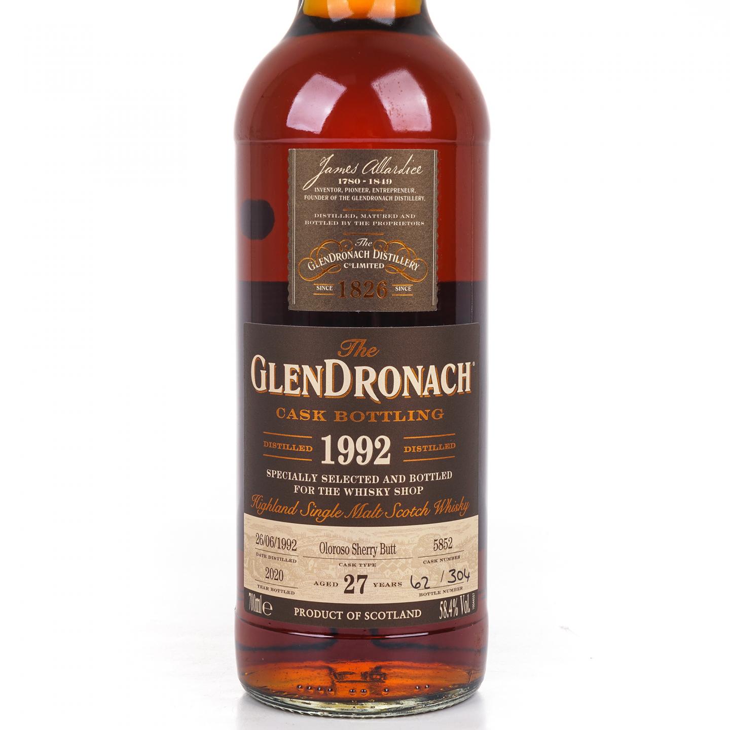 Glendronach 格兰多纳 27年 1992-2020 雪莉桶#5852