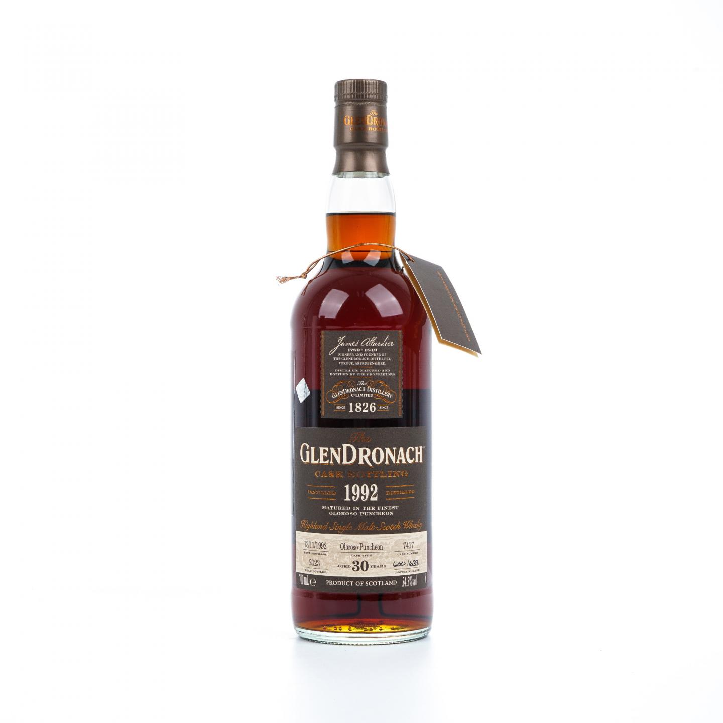 Glendronach 格兰多纳 30年 1992-2023 雪莉桶#7417 54.5%
